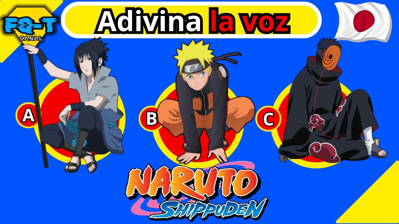 ADIVINA la VOZ de los PERSONAJES de NARUTO en JAPONES🍜🦊