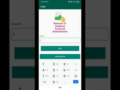Android project on graphical password authentication