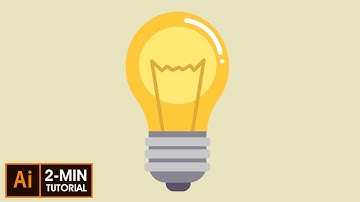 Flat Design Light Bulb - Illustrator Tutorial