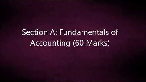 CPT Fundamentals of  Accounting Syllabus For  December 2017 | CA CPT Entrance Exam Part 1