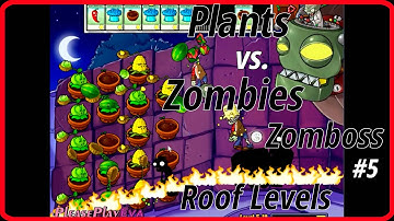 Plants vs. Zombies - Gameplay Walkthrough: All roofs and Zomboss (No commentary)