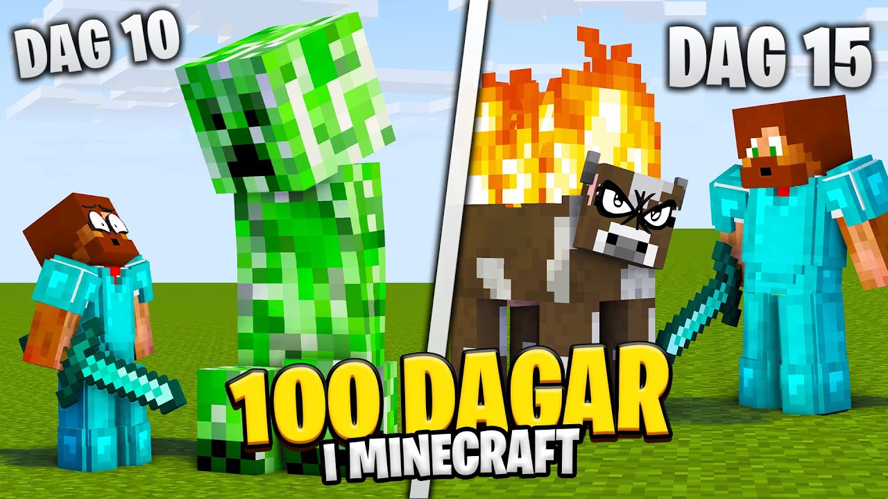100 DAGAR I MINECRAFT! (Dag 10-15) - YouTube