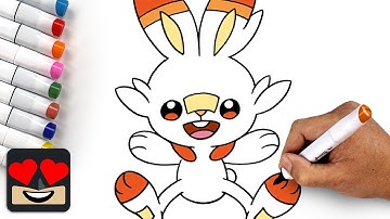 How To Draw Scorbunny | Pokemon