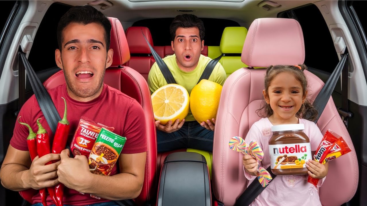 تحدي الاكل العشوائي داخل السيارة لمدة 24 ساعه والعقاب لايرحم 😱🔥