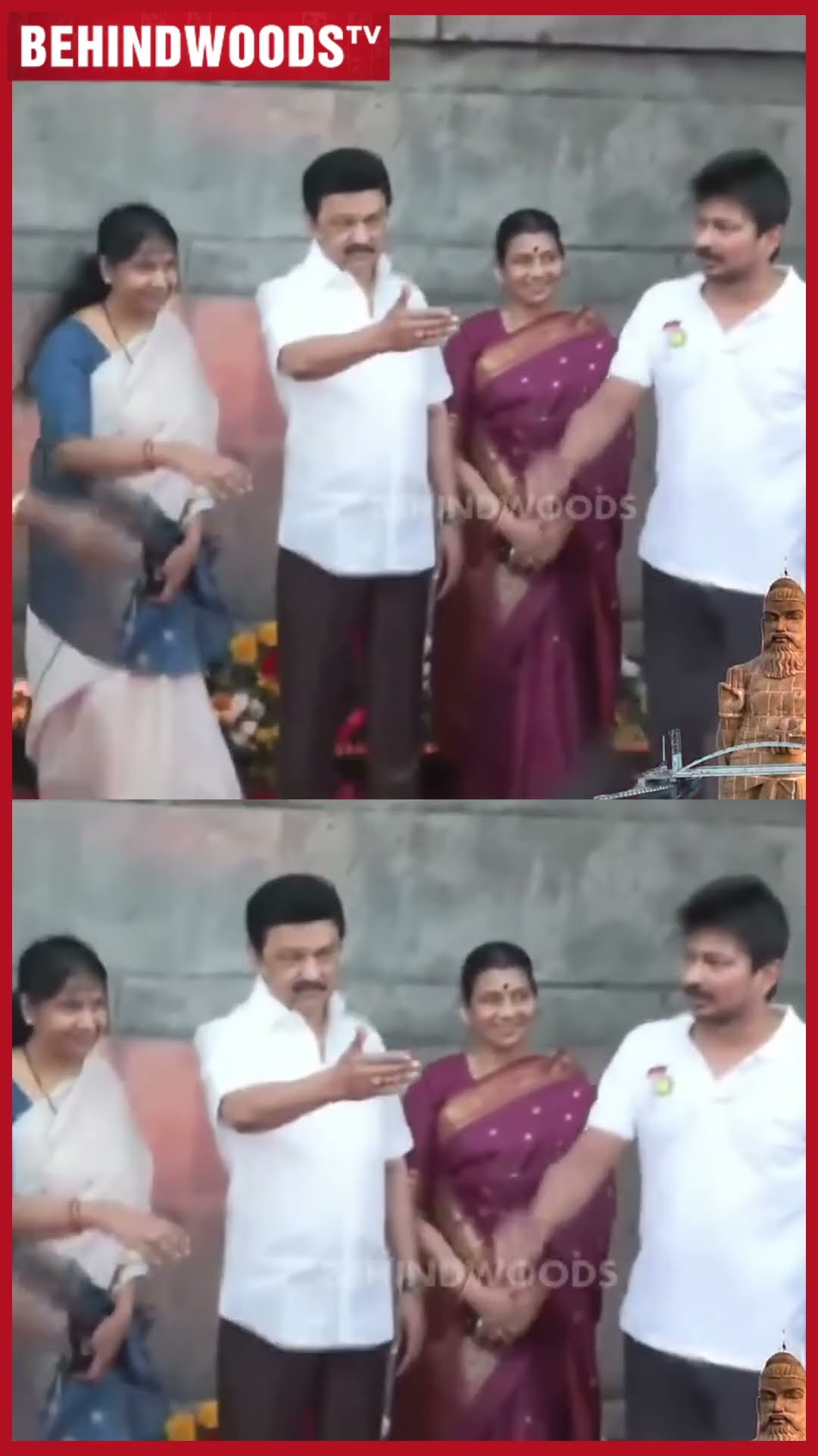'udhay, அம்மா பக்கத்துல நில்லு..!' ? திருவள்ளுவர் முன் Family Photo எடுத்துக்கொண்ட CM ஸ்டாலின்