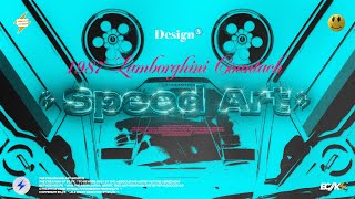 1987 Lamborghini Countach Poster "Speed Art" (Design 3)