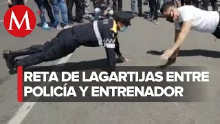 Policía de CdMx se enfrenta contra ciudadano... en reta de lagartijas