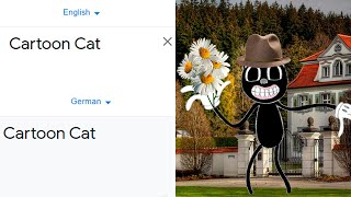 Cartoon Cat in different languages meme