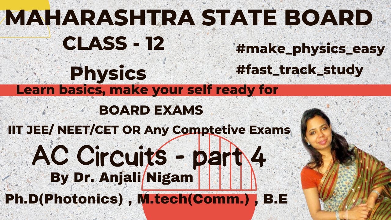 Chapter 13 - AC CIRCUITS  Class12 ( part 4)-  Power in AC Circuits | Maharashtra board