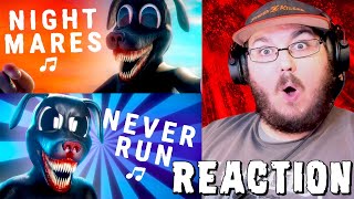 Cartoon Dog - 'Never Run' Song & 'Nightmares' Song (official song by Horror Skunx) REACTION!!!