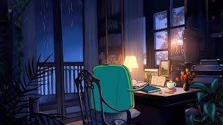 90's rainy night ☔rainy lofi hip hop [ chill beats to relax / study to ]