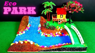 How to make Eco park with Waterfall Fountain easy for kids
