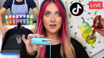 Testing Viral Tiktok Art Hacks 🔴 LIVE EXPERIENCE 🔴
