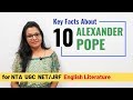 10 Key Facts about Alexander Pope every UGC NET Aspirant must know
