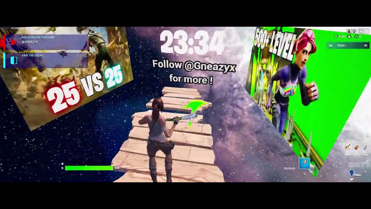 FORTNITE 100 DOORS ESCAPE⭐ BY GNEAZYX 80 DOOR TUTORIAL MAP CODE