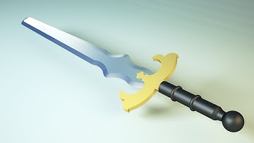 2D to 3D Autocad _ Medieval Sword Modeling Easy