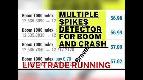 MULTIPLE SPIKES DETECTOR (99.999 % ACCURACY) LIVE TRADE RUNNING