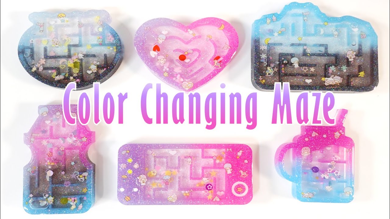 Шейкеры из смолы с лабиринтом, меняющим цвет, Little Twin Stars