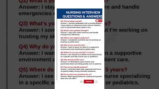 Nursing interview question and answers #english #generalknoledgegkq #nursing #generalknowledge