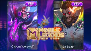 Roger Cyborg Werewolf Skin VS Dr. Beast Skin | MLBB