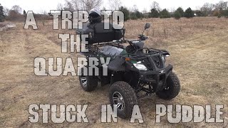 First EXIT Spring 2024. Electric ATV HECHT 59399 ARMY. Quadrocycle travel.