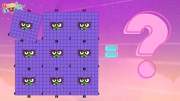 NUMBERBLOCKS ADDITION OF 9 SAME SQUARE NUMBERS | REPEATED ADDITION AND MULTIPLICATION | COLORART_ ID