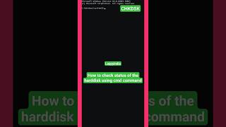 Command Prompt  to check Harddisk status #shorts #windows #howto #telugu  #ytshortsindia