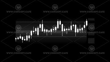 Infographic Element - Candlestick Chart on alpha channel