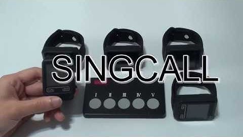 SINGCALL Wireless Waiter Bank Service Calling Button Five Button Pager for Hotel, new APE6800 APE350