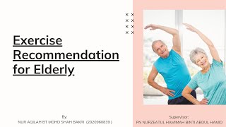 CSP600 | Exercise Recommendation for Elderly