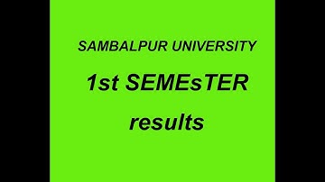 how to check SAMBALPUR UNIVERSITY 1st SEMESTER RESULTS 2018
