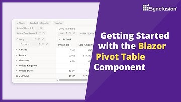How to Get Started with the Blazor Pivot Table Component