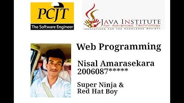 JavaScript 2D Game Development | Java Institute | Nisal Amarasekara