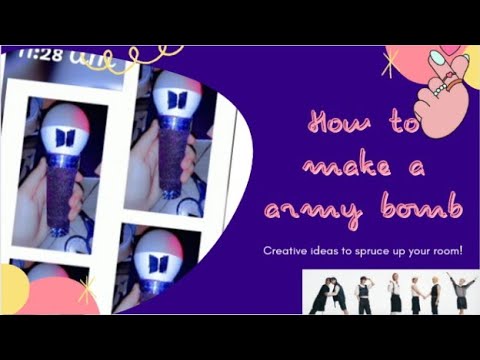 DIY BTS ARMY BOMB| DIY BTS LIGHT STICK| HOW TO MAKE A LIGHT STICK| BTS CRAFT|