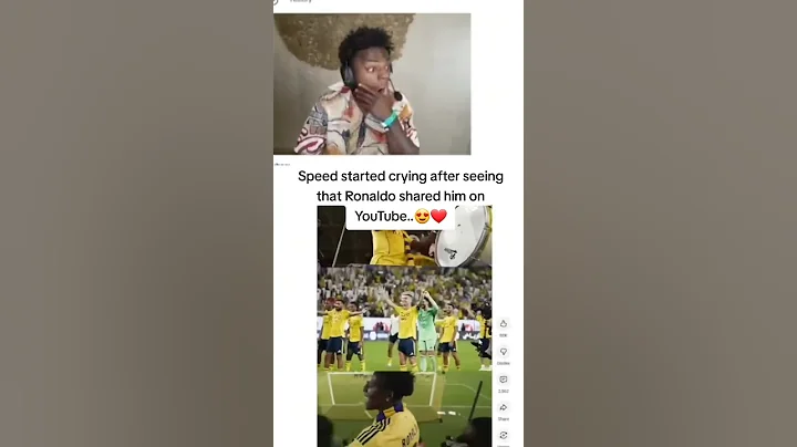 Speed started crying after seeing Ronaldo shared him in youtube #ishowspeed #cr7  #viral #football