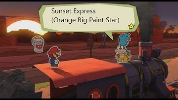 Paper Mario: colour Splash Sunset Express (getting the orange Big Paint Star)