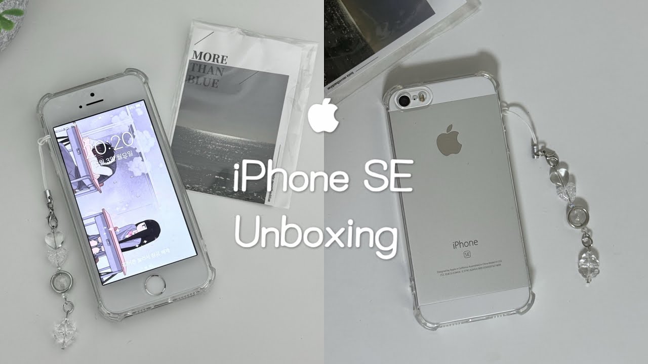 [Unboxing]  아이폰 SE1 실버 언박싱 (폰꾸미기ㅣ카메라 색감 비교ㅣ브이로그ㅣiphone se1ㅣ얼리팜)