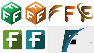 F Letter Logo Design in Illustrator | F Logo Design | Adobe Illustrator Tutorial