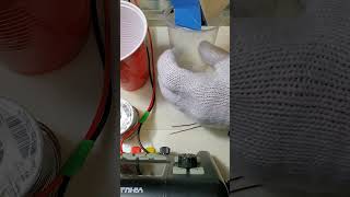 Easy tin way to apply a coat of tin to 18 AWG copper wire 12V 5A power supply