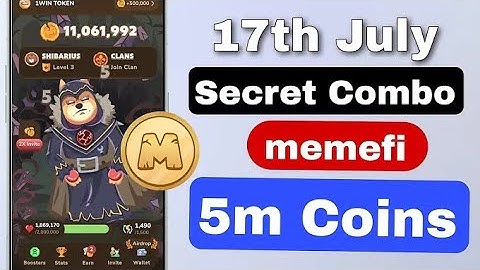 Memefi Secret Combo Code 17 July || Memefi Coin Secret Code Today 17 July || Memefi secret combo