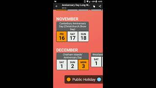 New Zealand Calendar screenshot 2