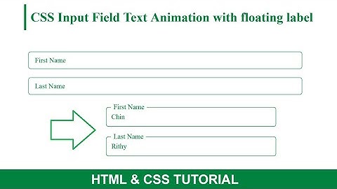 KH Publishing. HTML CSS Input Field Text Animation with floating label | Input Floating Label