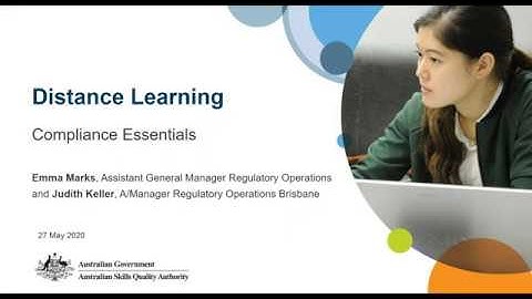 ASQA webinar—Online learning: compliance essentials