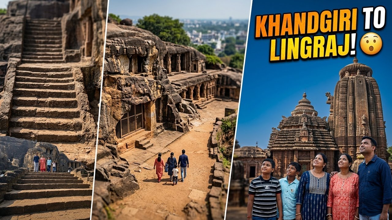 Day -1 Explored Bhubaneshwar City With Family (Lingraj Temple, Khandgiri caves)