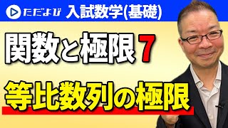 【入試数学(基礎)】関数と極限7  数列(一般項)の極限 等比数列の極限*