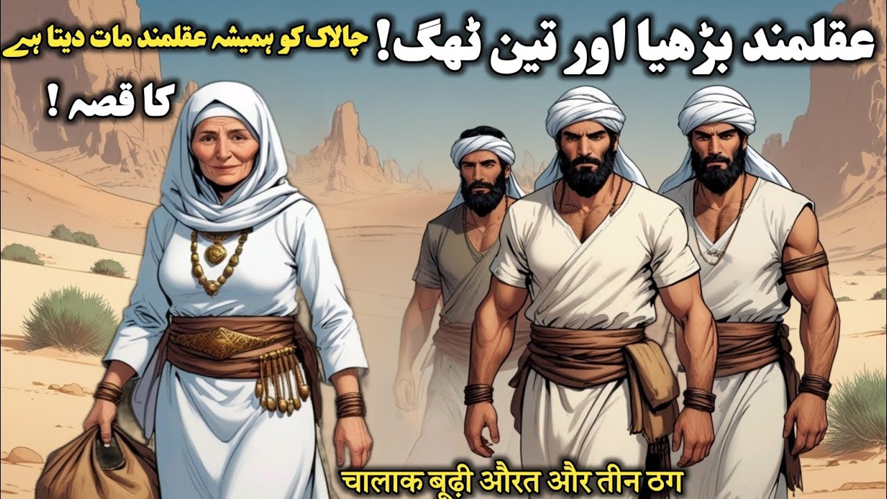 Chalak Budhiya Or Teen Thuggon Ka Kissa~Urdu Hindi Moral Stories ~Interesting Purane Qissay Kahaniya