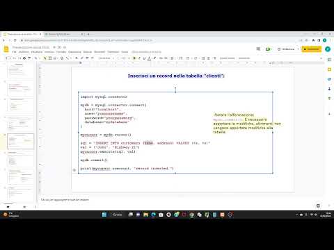 Video: Come si inserisce una tabella in Python?