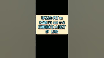 Thumbnail of #viral song #best of luck #upsssc pet exam #shorts