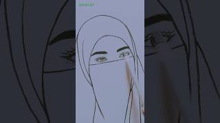 Hijabi girl drawing with mask #shorts #muslim #allah #splendidart