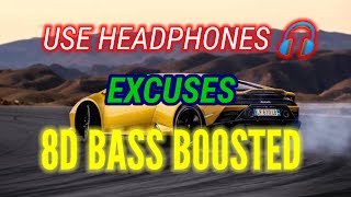 Excuses |8d bass boosted| intense| AP DHILLON|Latest Punjabi songs 2022|excuses reverb lofi|gurinder